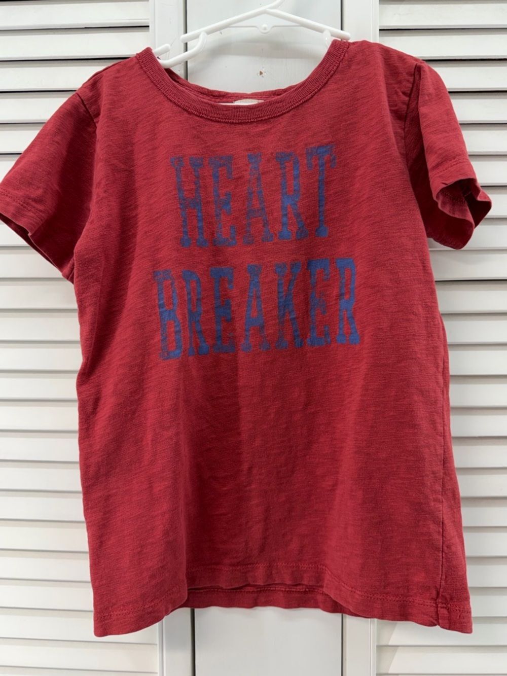 Crewcuts size 6-7 Heart Breaker Kids' Red Graphic Tee